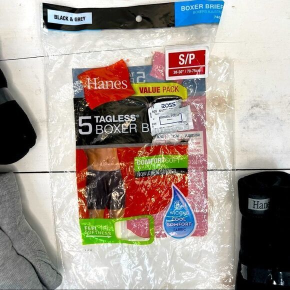 HANES 3 pack Boxer Briefs Small no ride up cool comfort . - Picture 3 of 3
